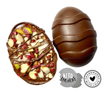 Load image into Gallery viewer, Caramel Chocolate Keto Easter Egg (1 half egg)