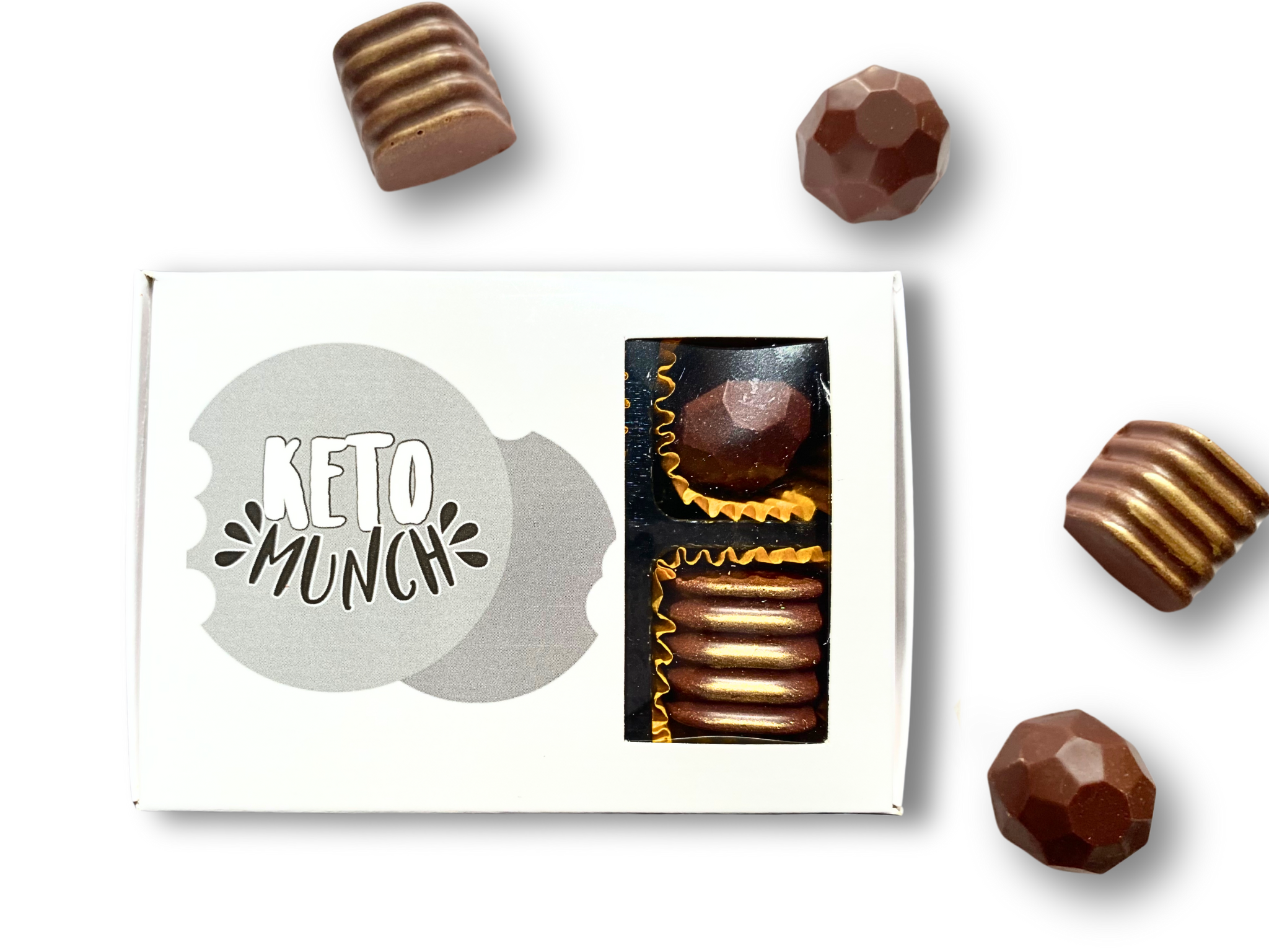 Keto Munch Chocolate Keto Gems - Dubai Style Pistachio & Caramel Ganache