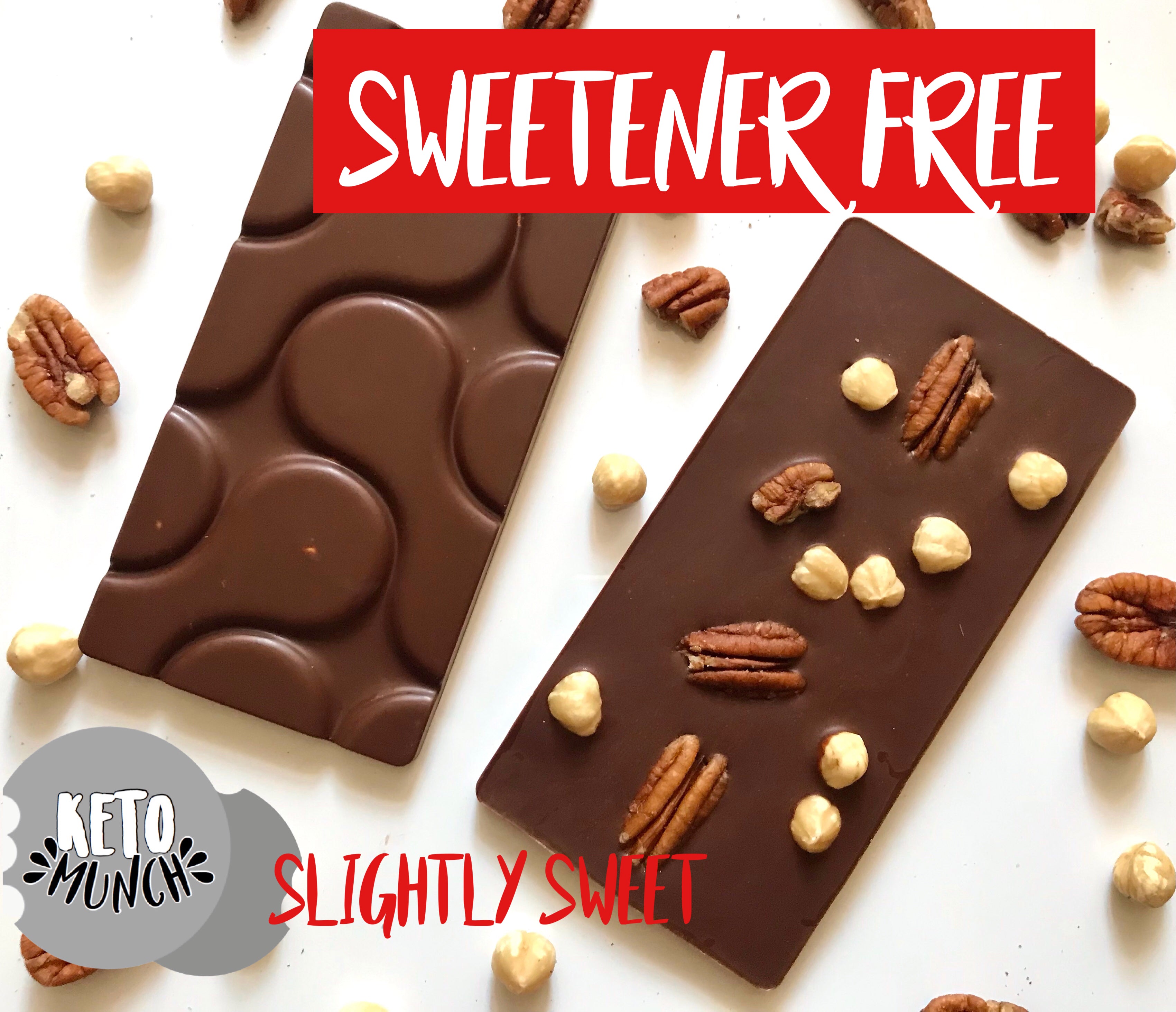 Keto Munch Cream Keto Bar with Hazelnuts and pecans - SWEETENER FREE