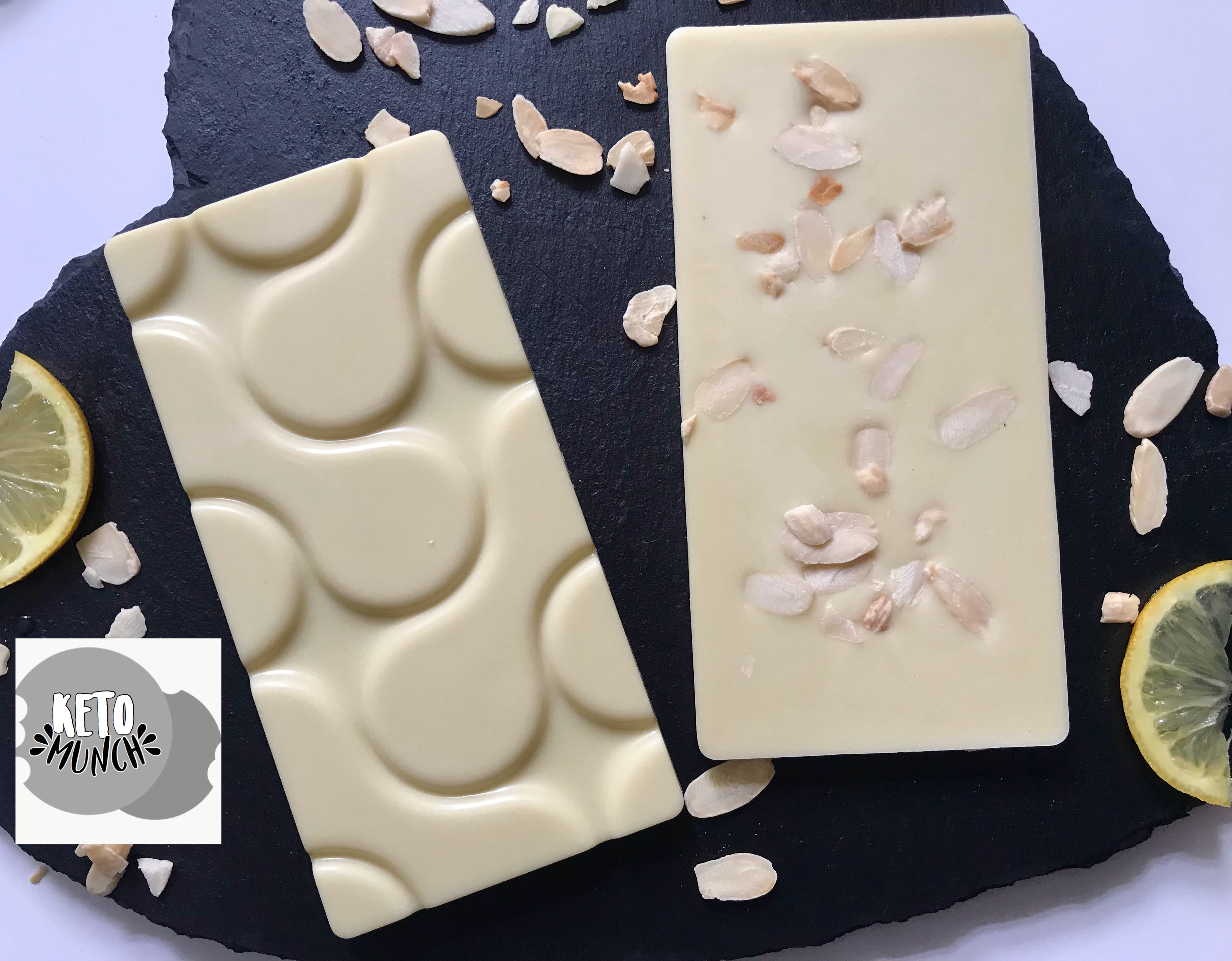 Keto Munch Cream Keto Chocolate Bar - White Lemon with almonds