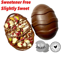 Load image into Gallery viewer, Sweetener Free Caramel Chocolate Keto Easter Egg (1 half egg)