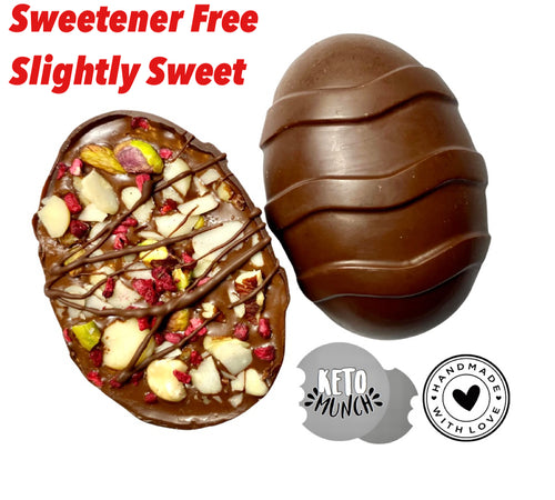 Sweetener Free Caramel Chocolate Keto Easter Egg (1 half egg)