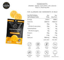 Load image into Gallery viewer, Monarchs Pure Cheese Crisps Tangy Mature Cheddar - (6 Pack)