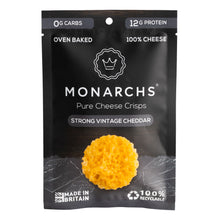 Load image into Gallery viewer, Monarchs Pure Cheese Crisps Strong Vintage Cheddar