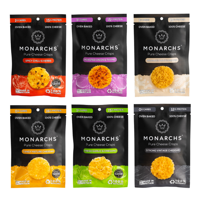 Monarchs Cheese Crisps Mixed Taster Bundle - (6 Pack)