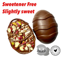 Load image into Gallery viewer, Sweetener Free Caramel Chocolate Keto Easter Egg (1 half egg)
