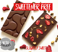 Load image into Gallery viewer, No Added Sugar Cream Keto Bar SWEETENER FREE with strawberries and pistachios
