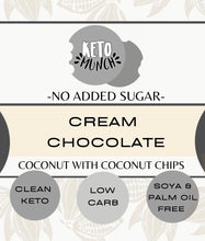 Load image into Gallery viewer, No Added Sugar Cream Keto Coconut Chocolate Bar with sweetener